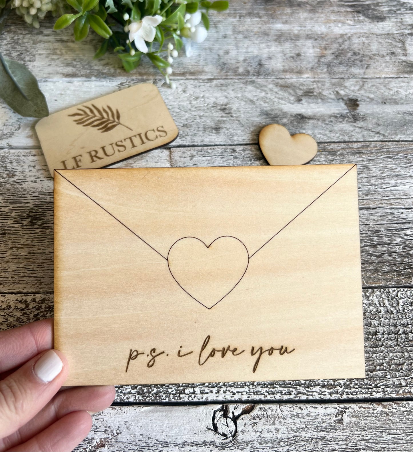 Love Letter Valentine Laser Cut Out Set of 2 or 5