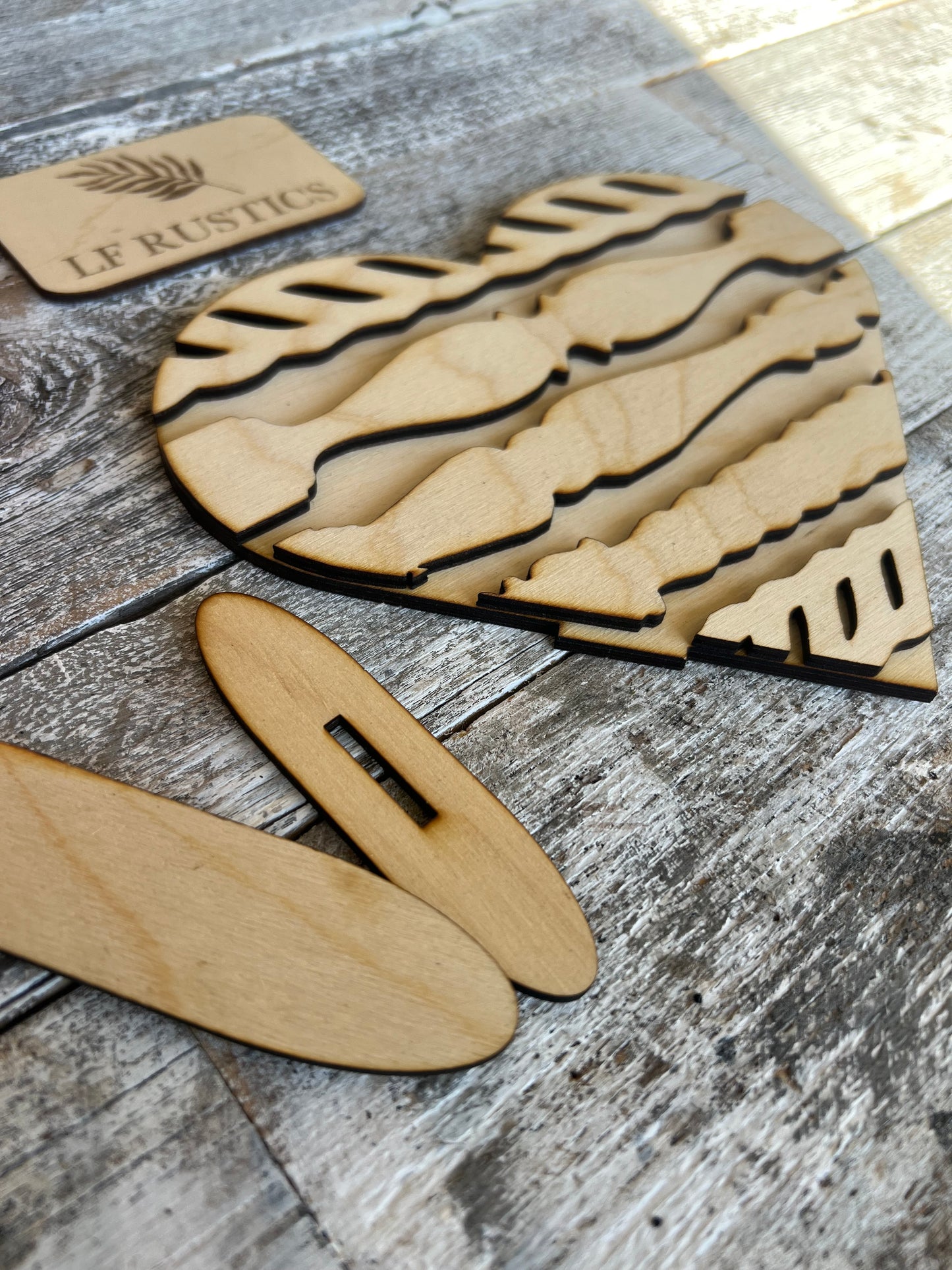 Spindle Heart Valentine Laser Cut Out