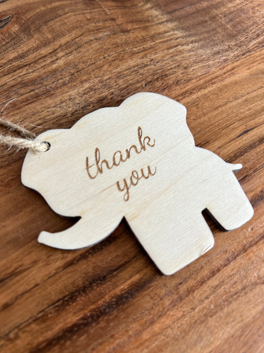 Elephant Thank You Tags