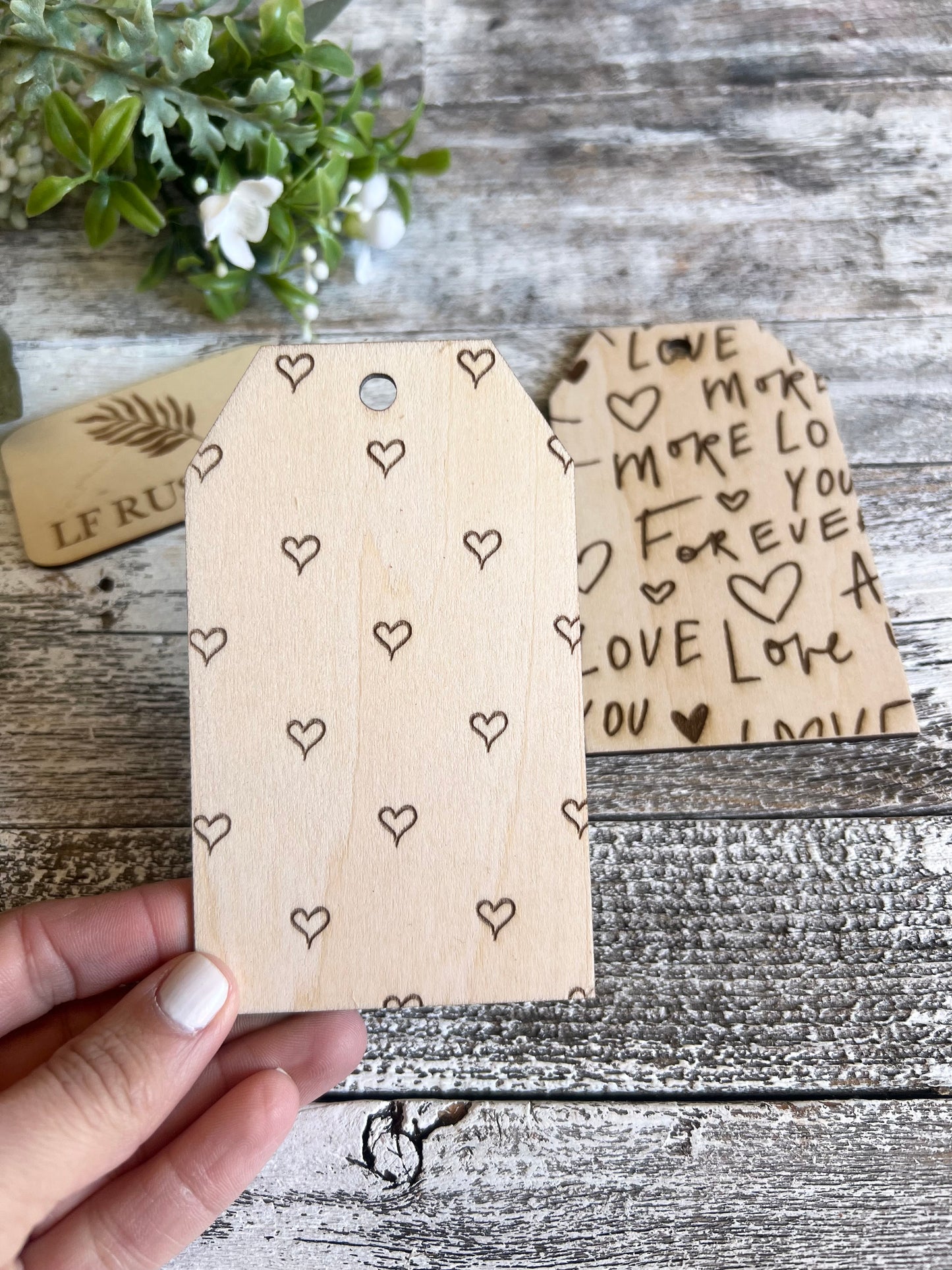 Valentine Tag Laser Cut Out Set of 2