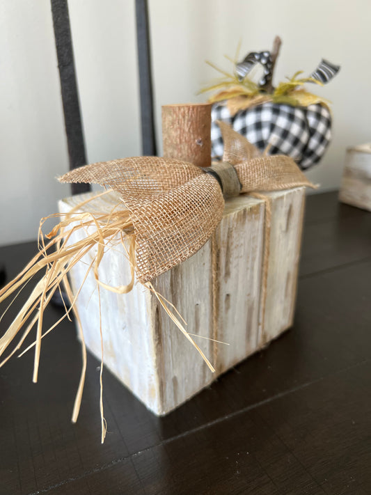 Chunky Wooden Pumpkin