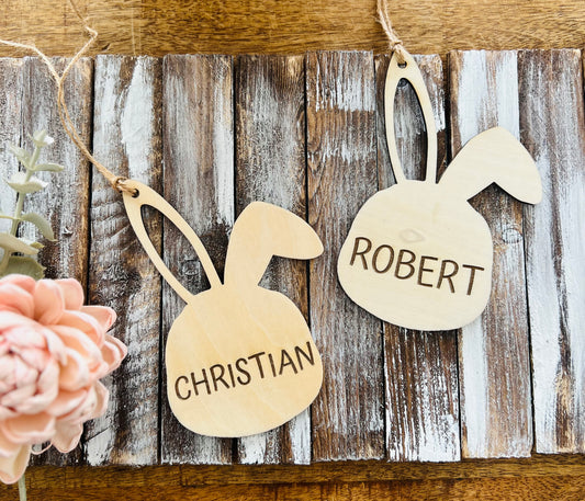 Bunny Easter Basket Name Tags