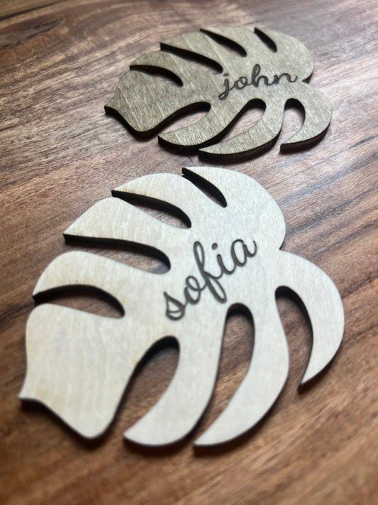 Monstera Leaf Place Card