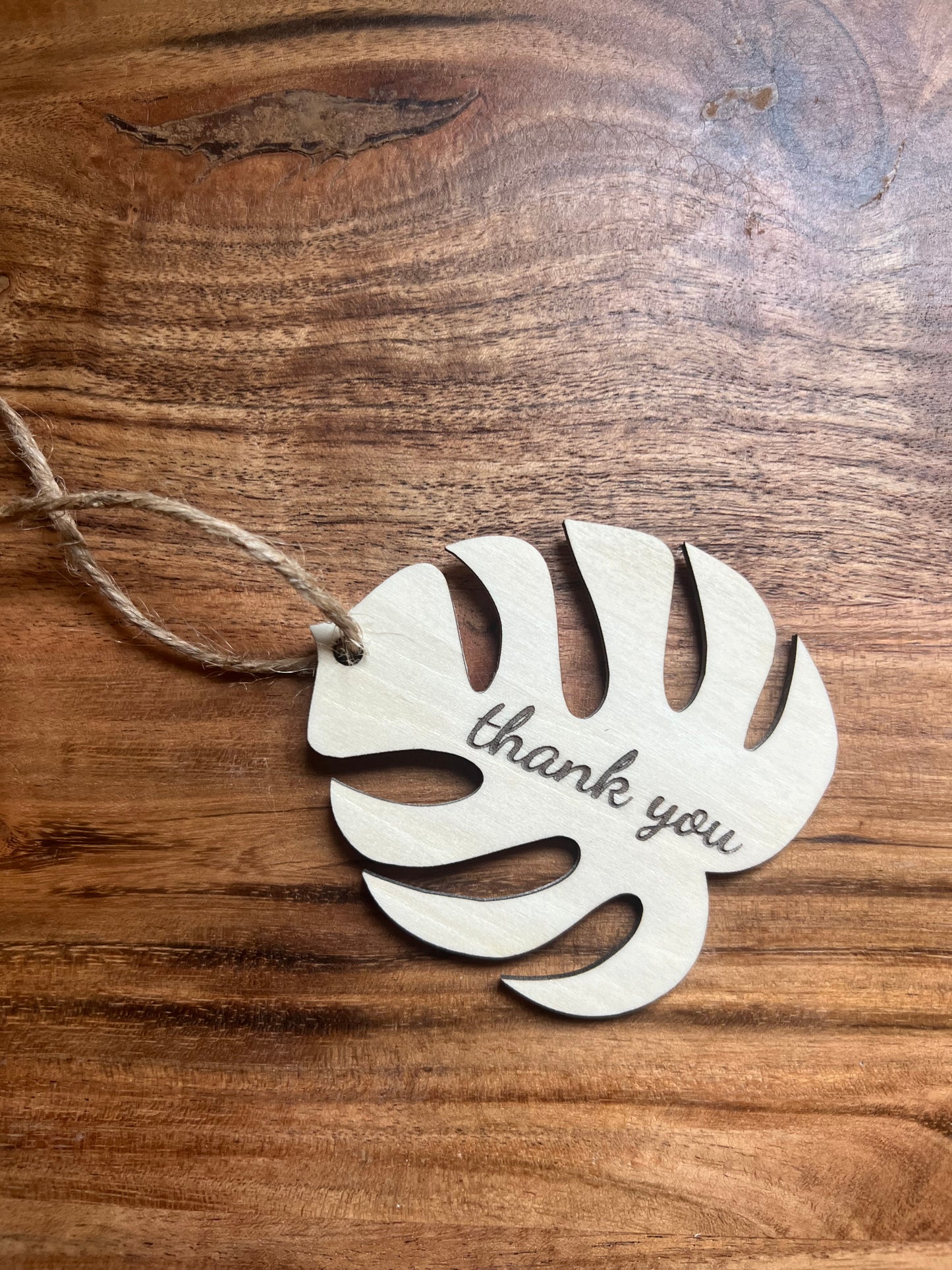 Monstera Leaf Thank You Tag