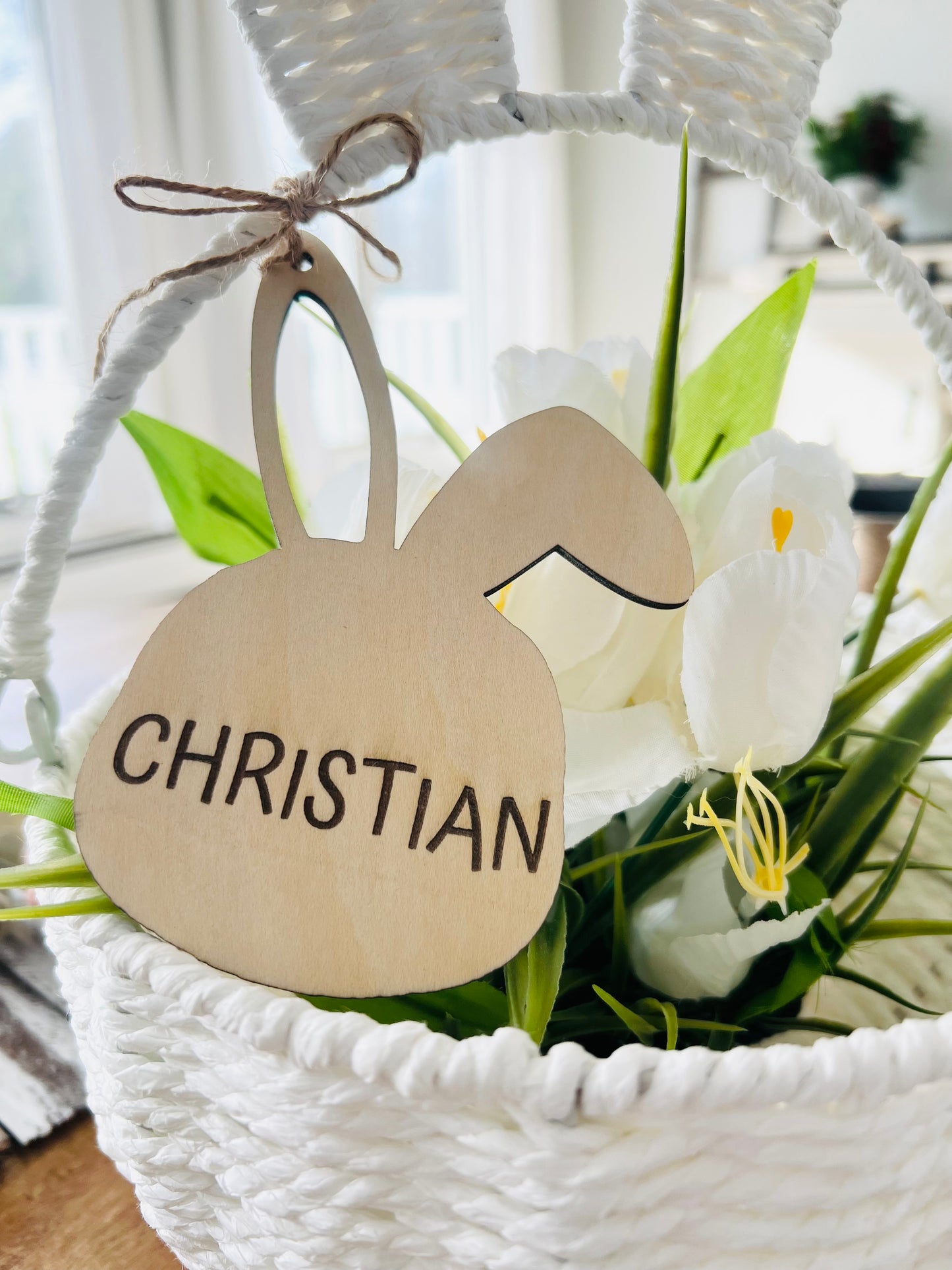 Bunny Easter Basket Name Tags