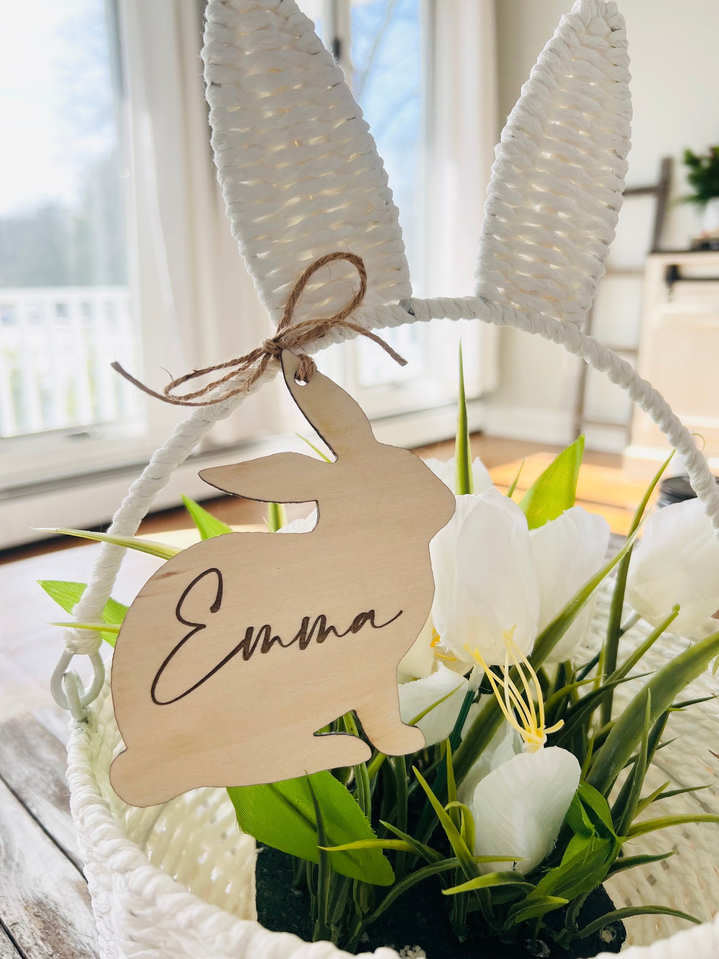 Bunny Easter Basket Name Tags