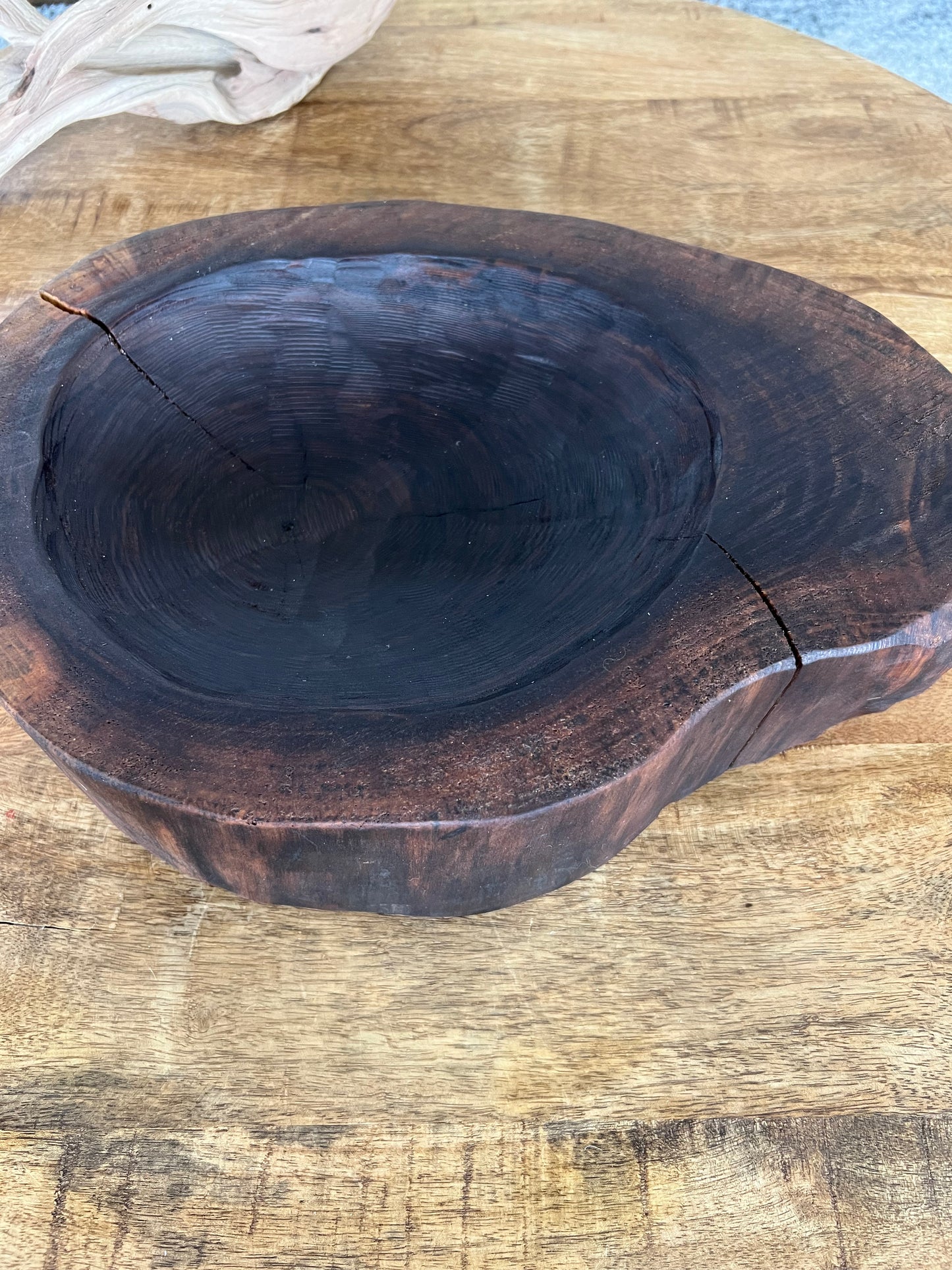 Hand Carved Walnut Dough Bowl