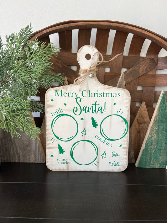 Custom Santa Tray Cutting Board