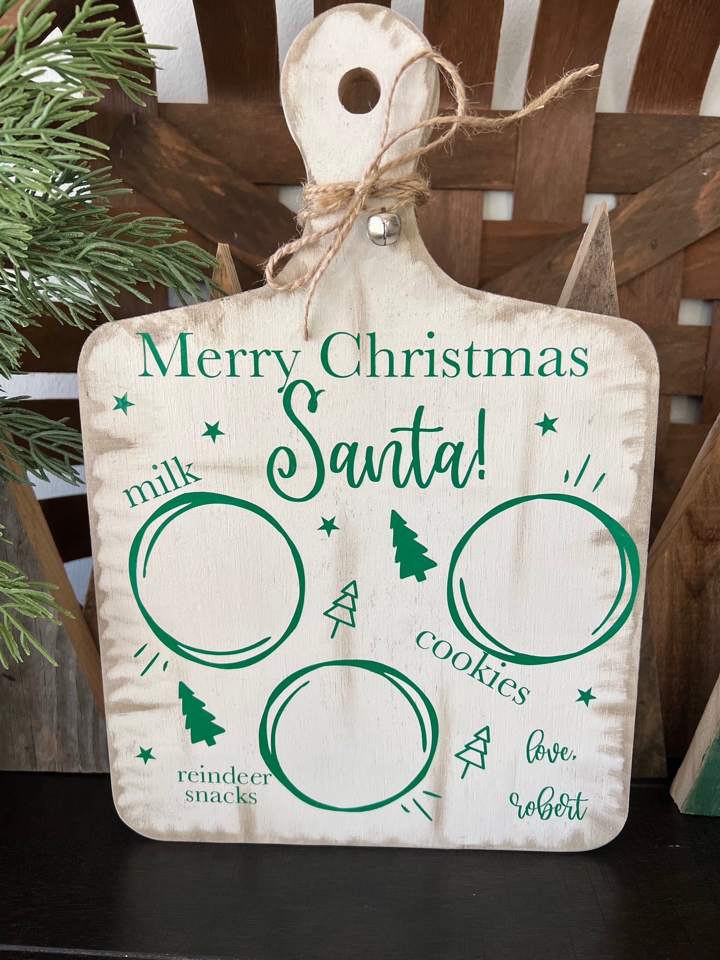 Custom Santa Tray Cutting Board