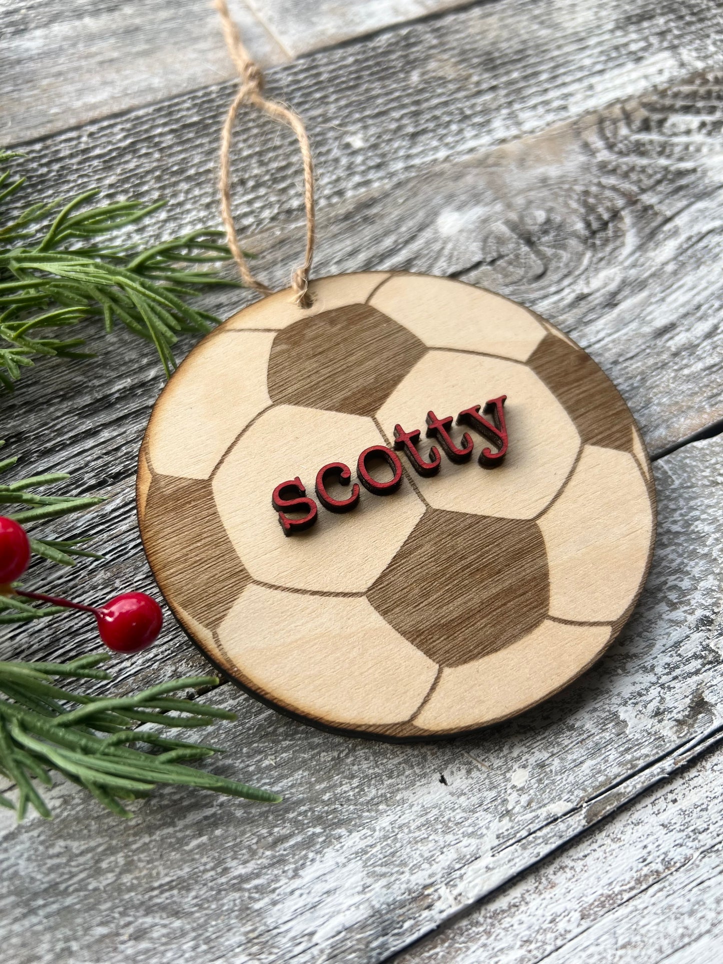 Personalized Soccer Ornament