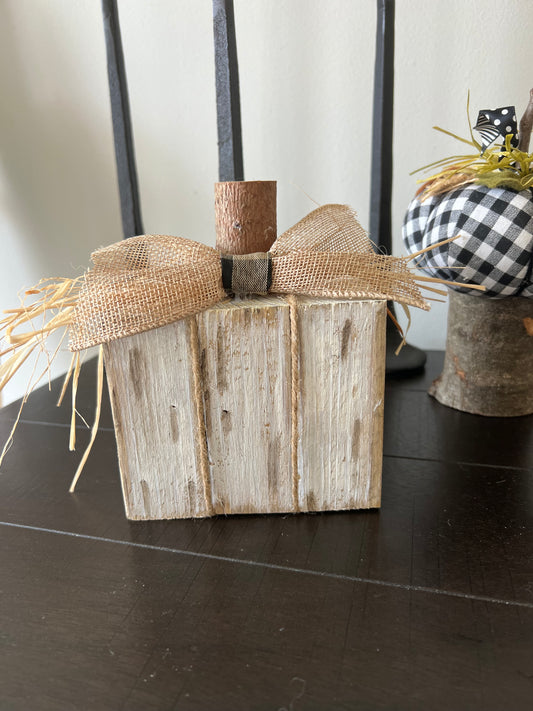 Chunky Wooden Pumpkin