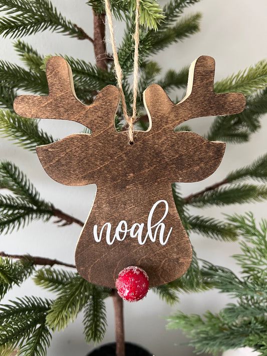 Personalized Reindeer Ornament