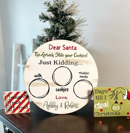 12'' Santa Cookie Tray