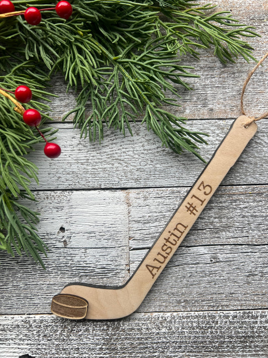 Personalized Hockey Ornament