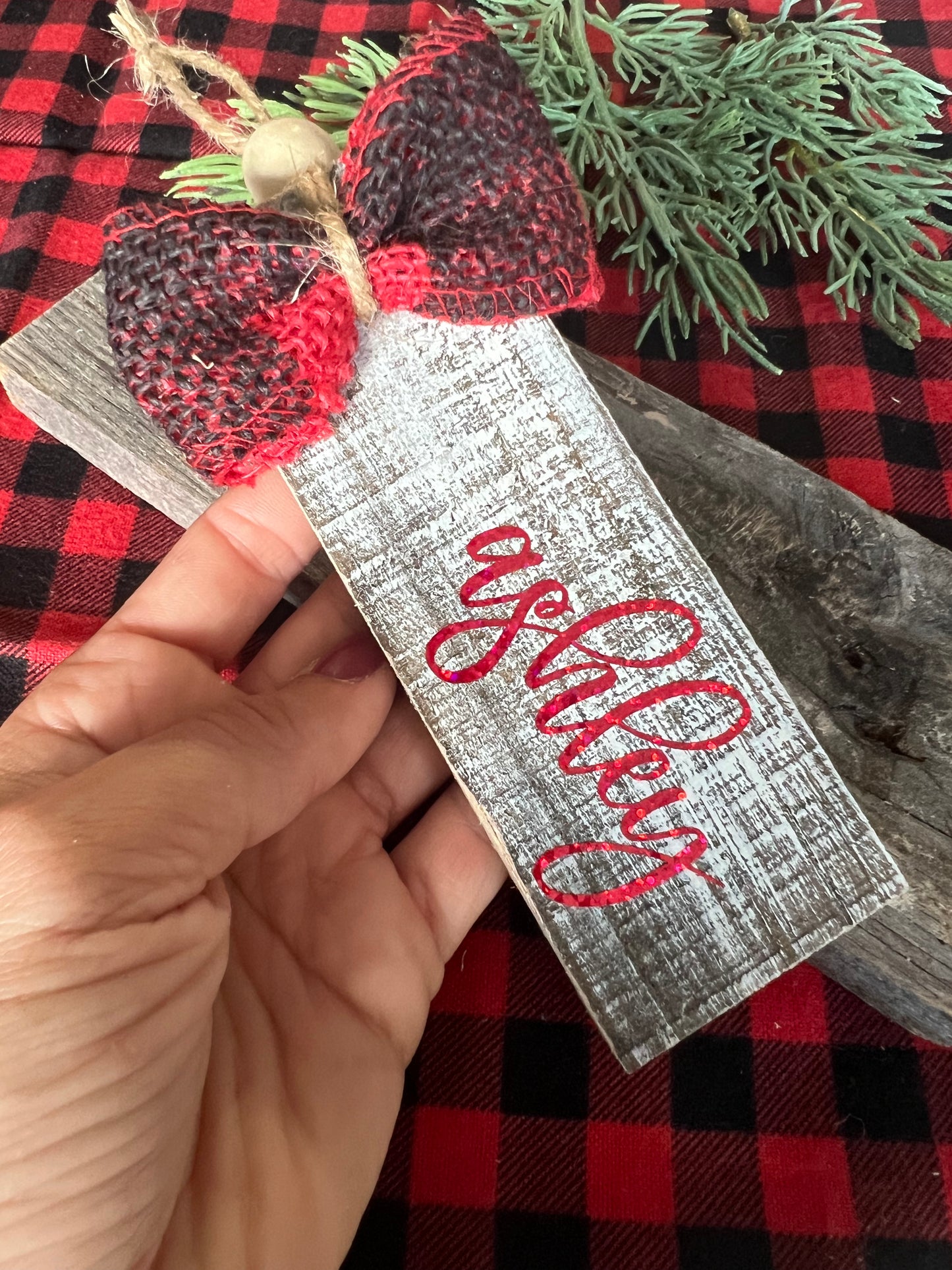 Personalized Rustic Ornaments