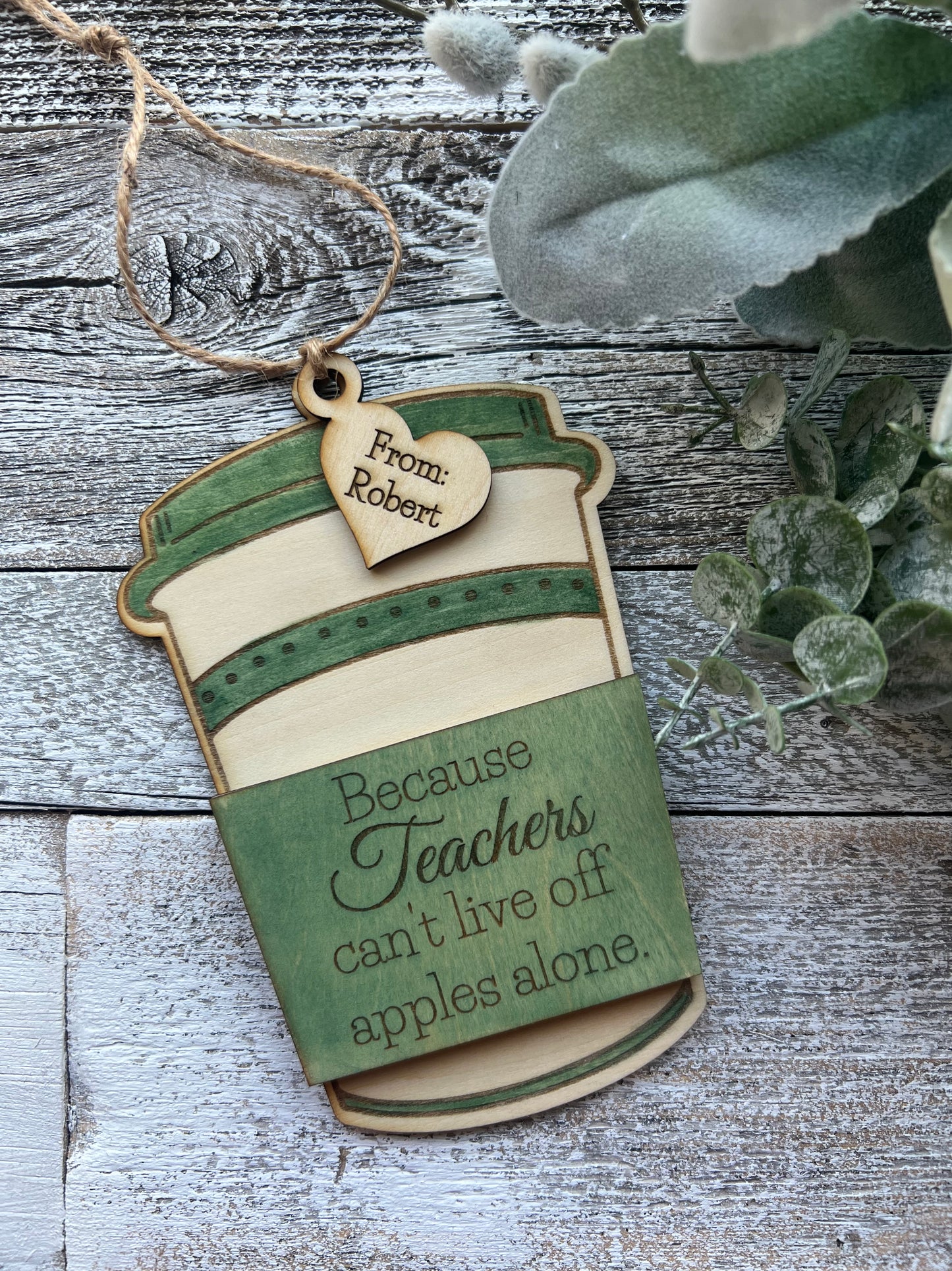 Teacher Gift Card Holder Coffee Cup