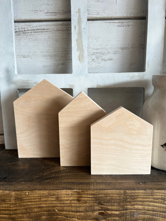 3 Mini House Cut Out Set