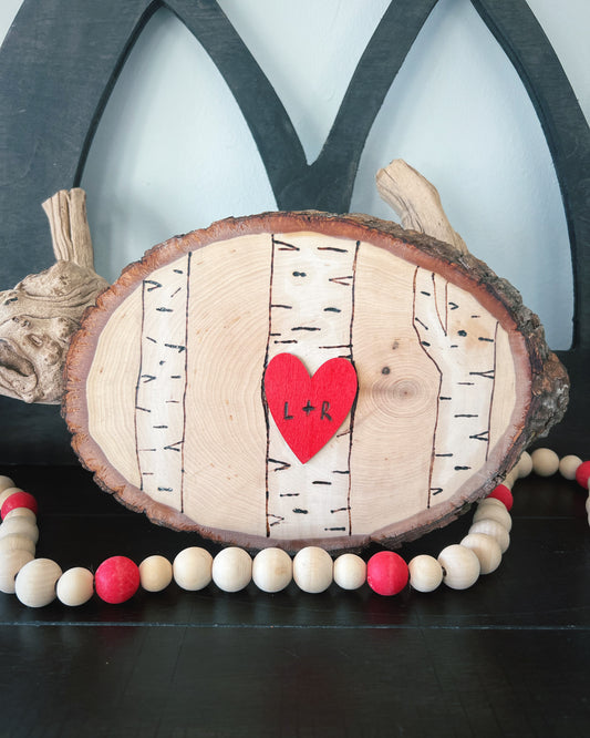 Personalized Birch Tree Wood Round