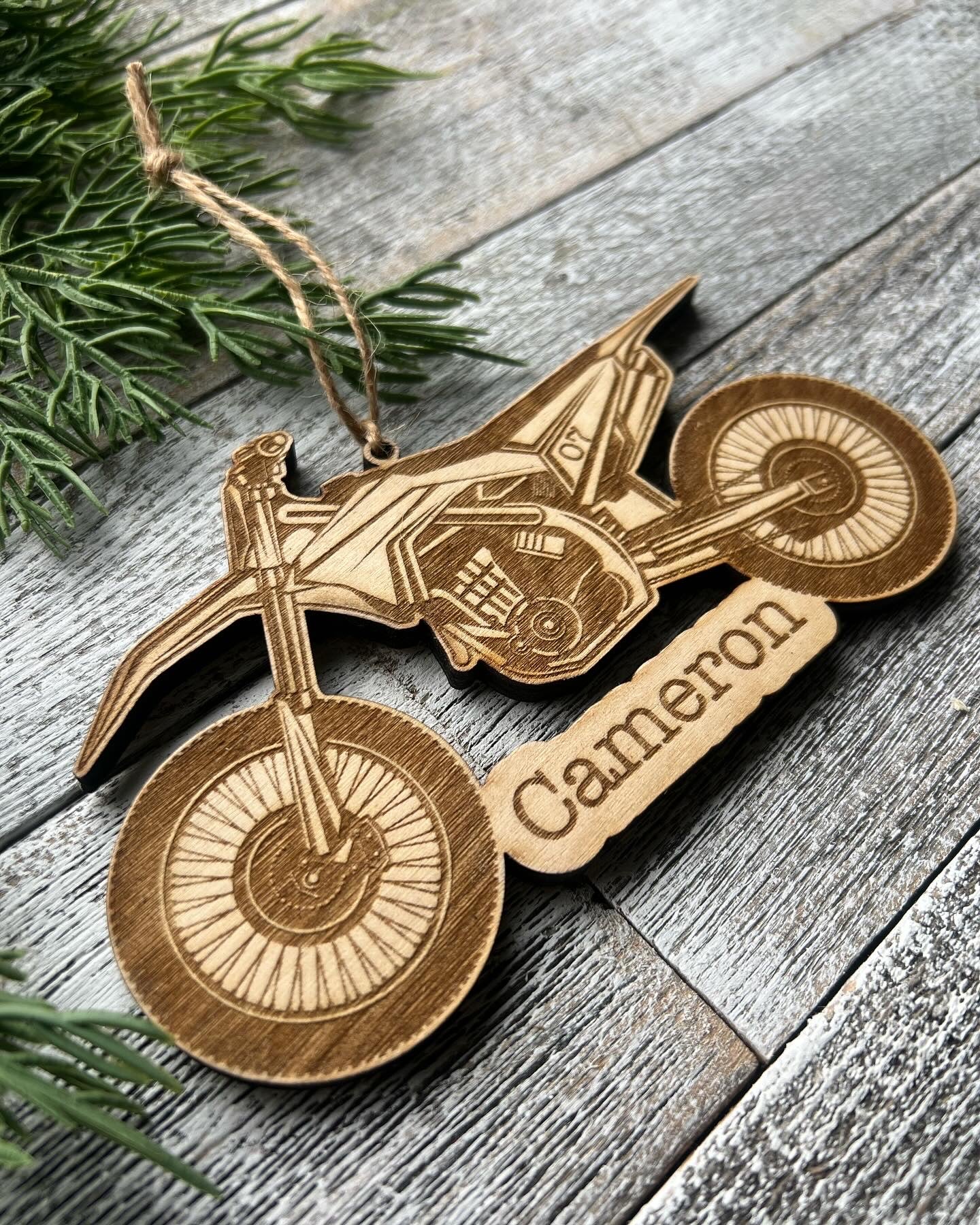 Personalized Motocross Ornament