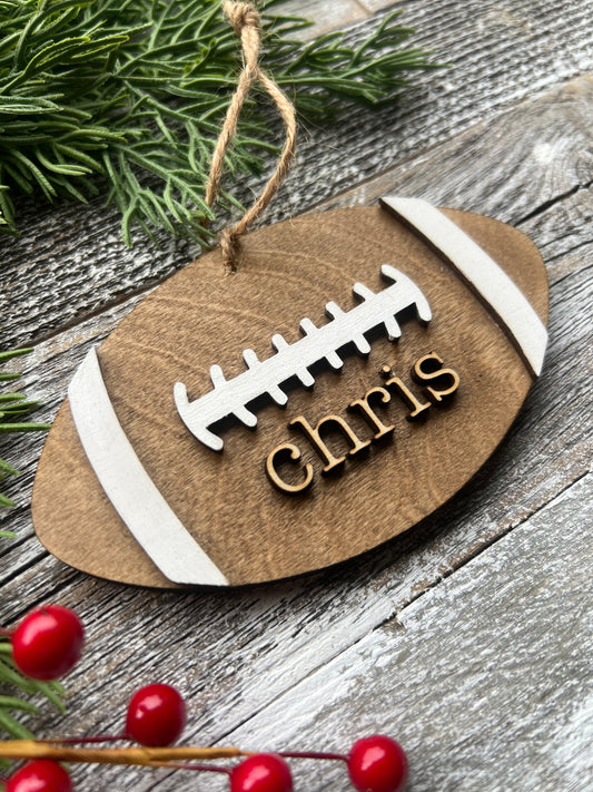 Personalized Football Ornament