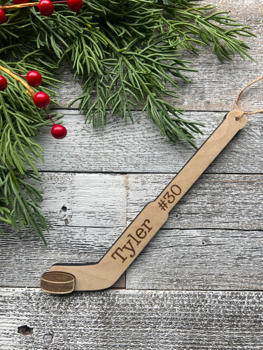 Personalized Hockey Ornament