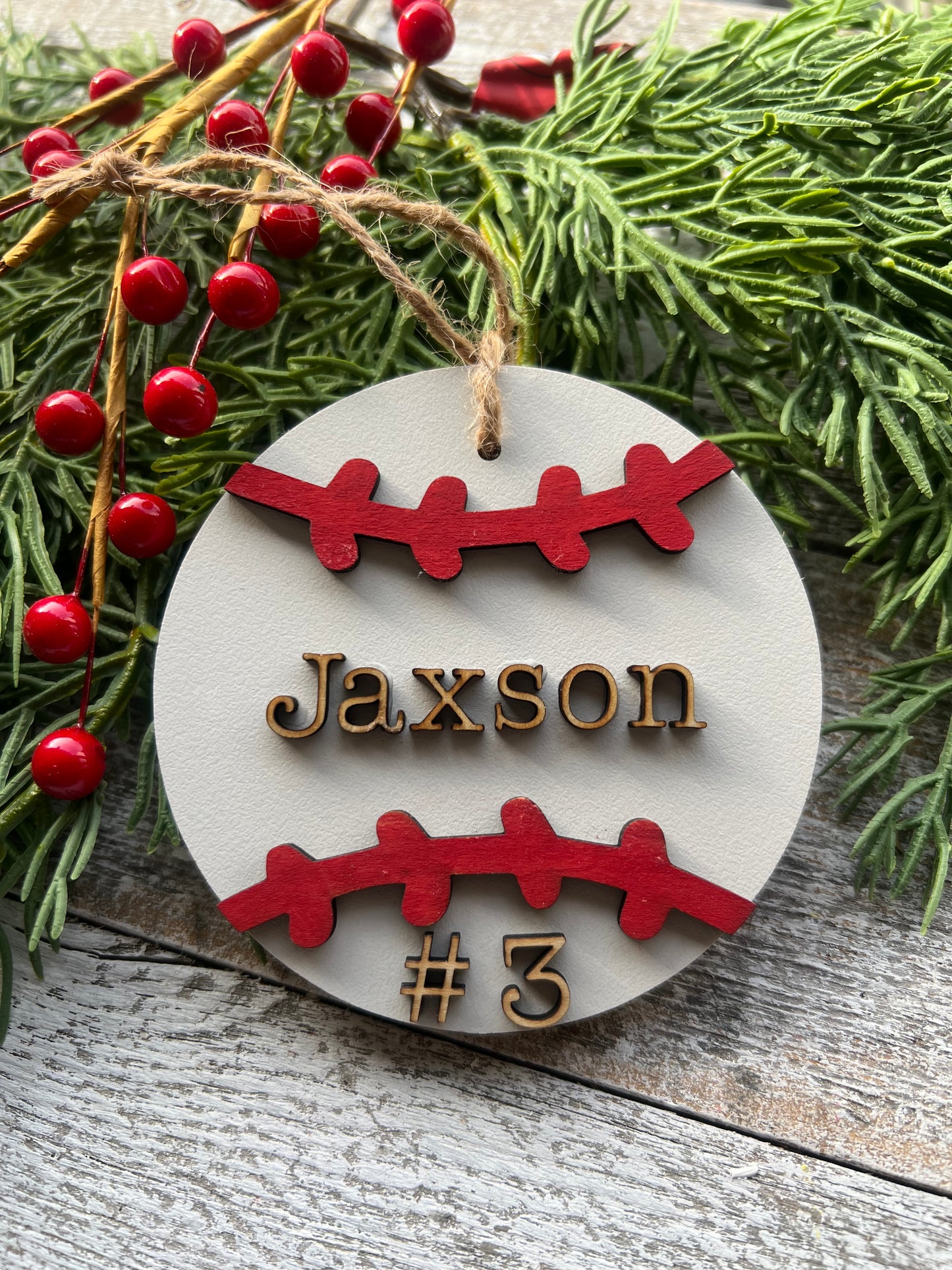 Personalized Baseball Ornament