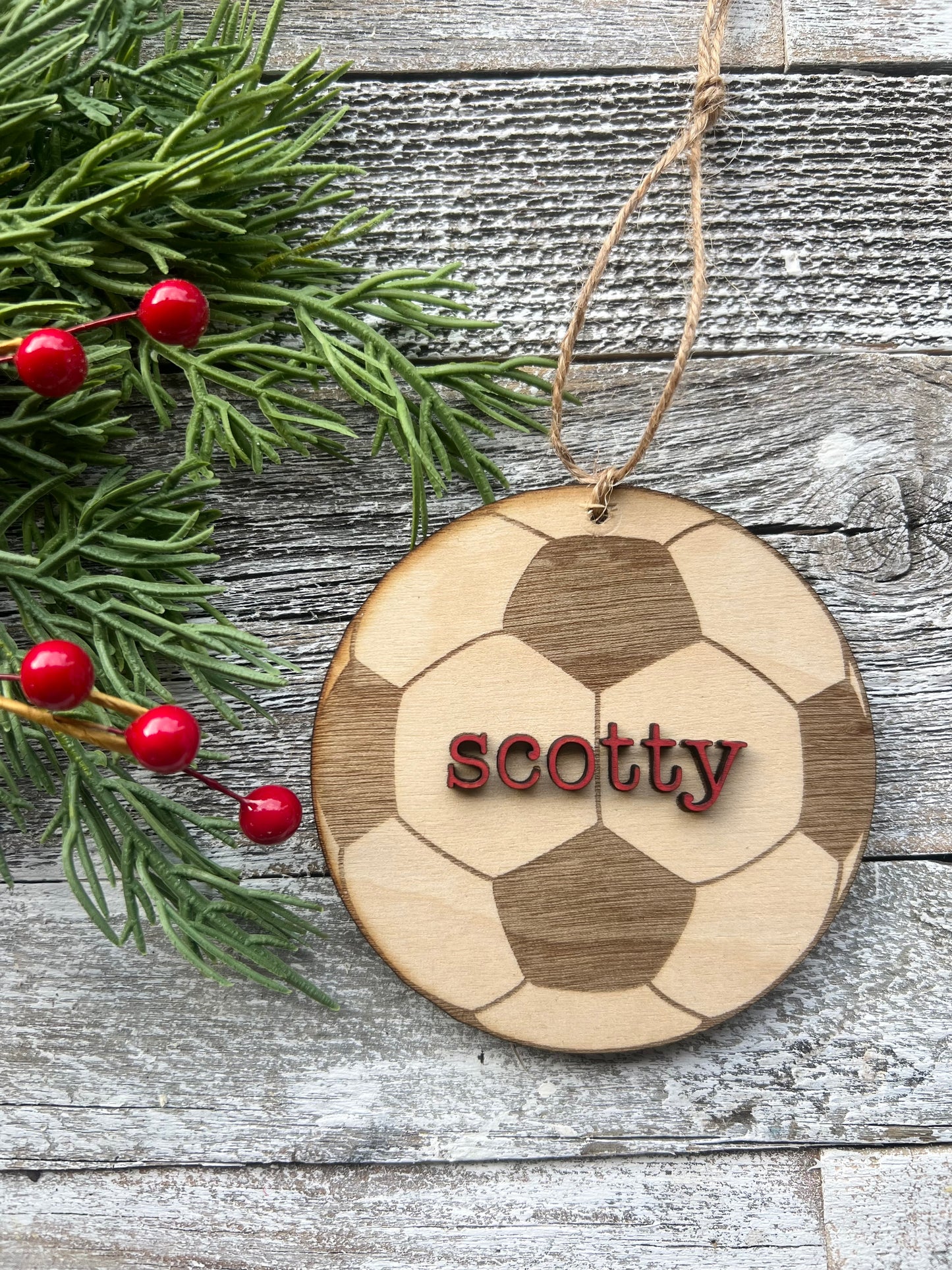 Personalized Soccer Ornament