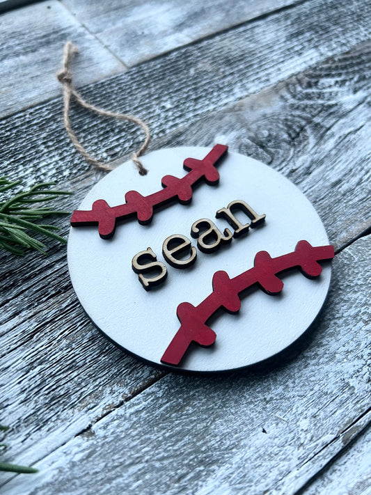 Personalized Baseball Ornament