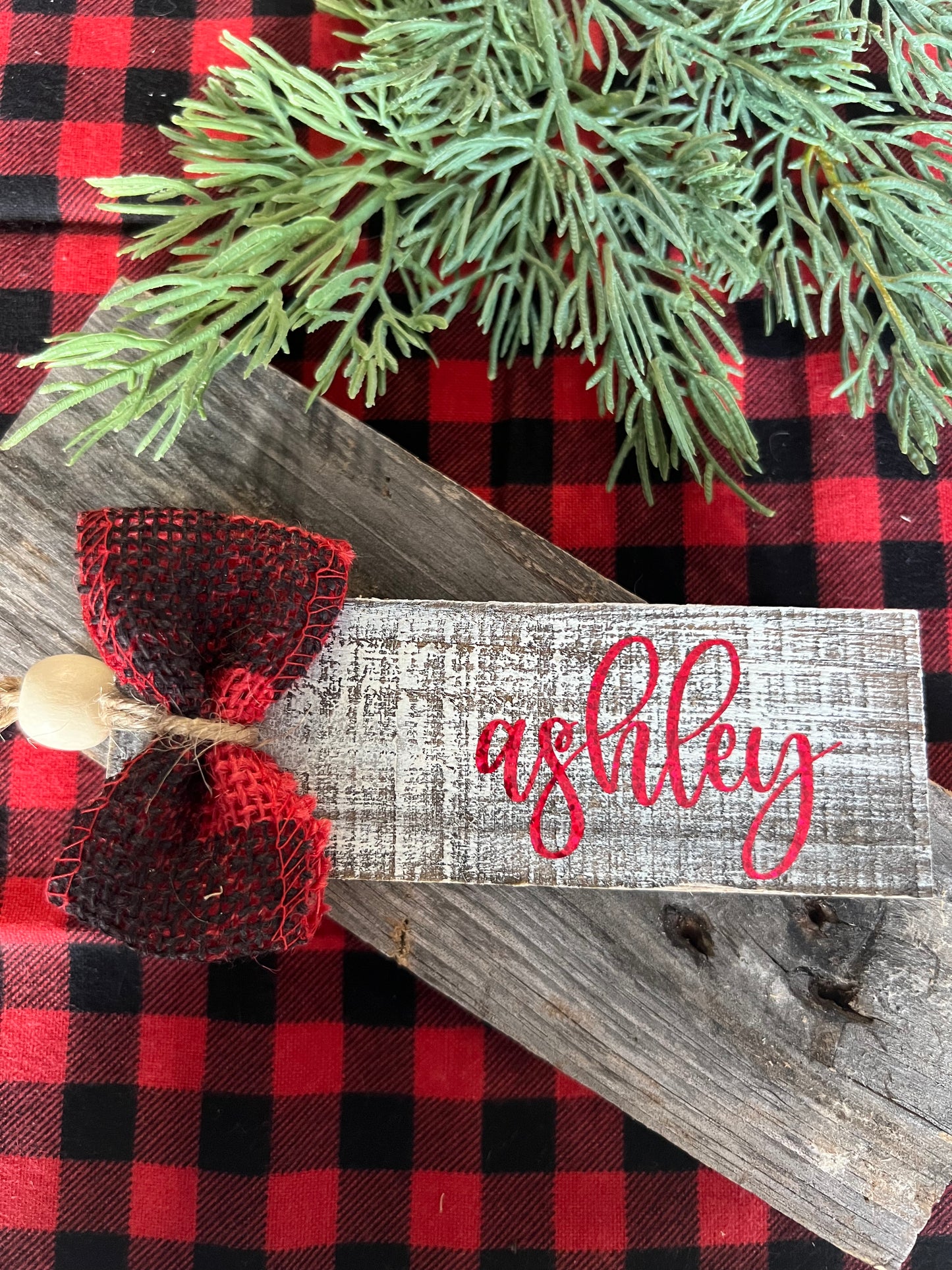 Personalized Rustic Ornaments