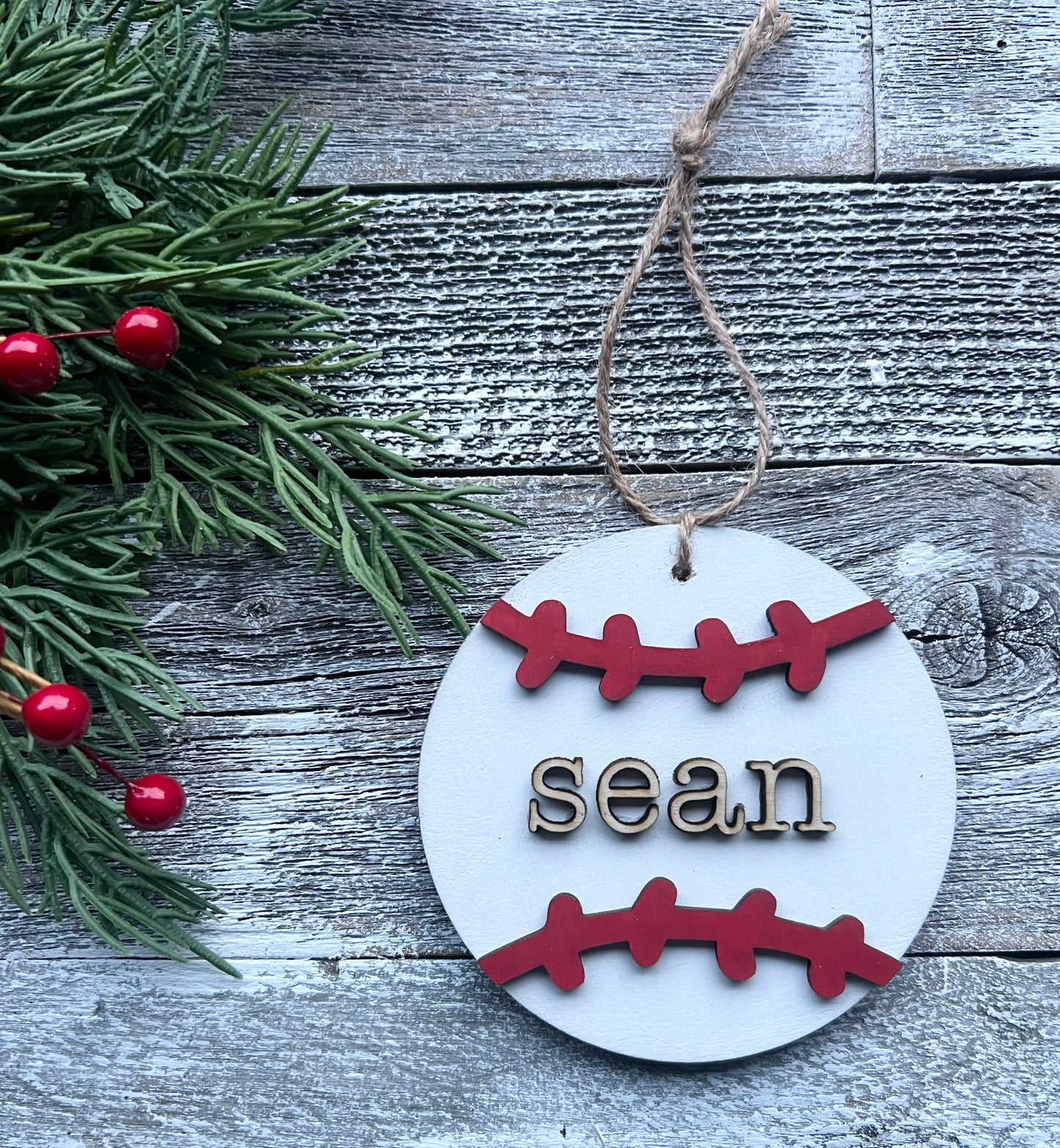 Personalized Baseball Ornament