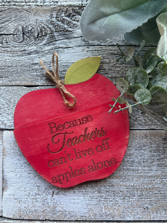 Teacher Gift Card Holder Apple