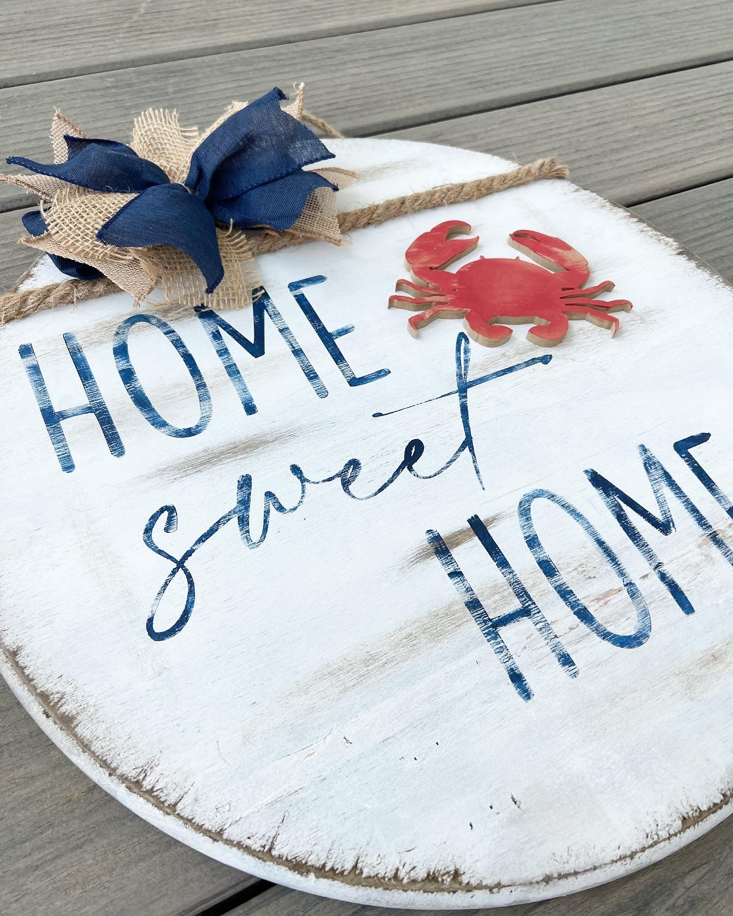 18'' Home Sweet Home Nautical Door Hanger