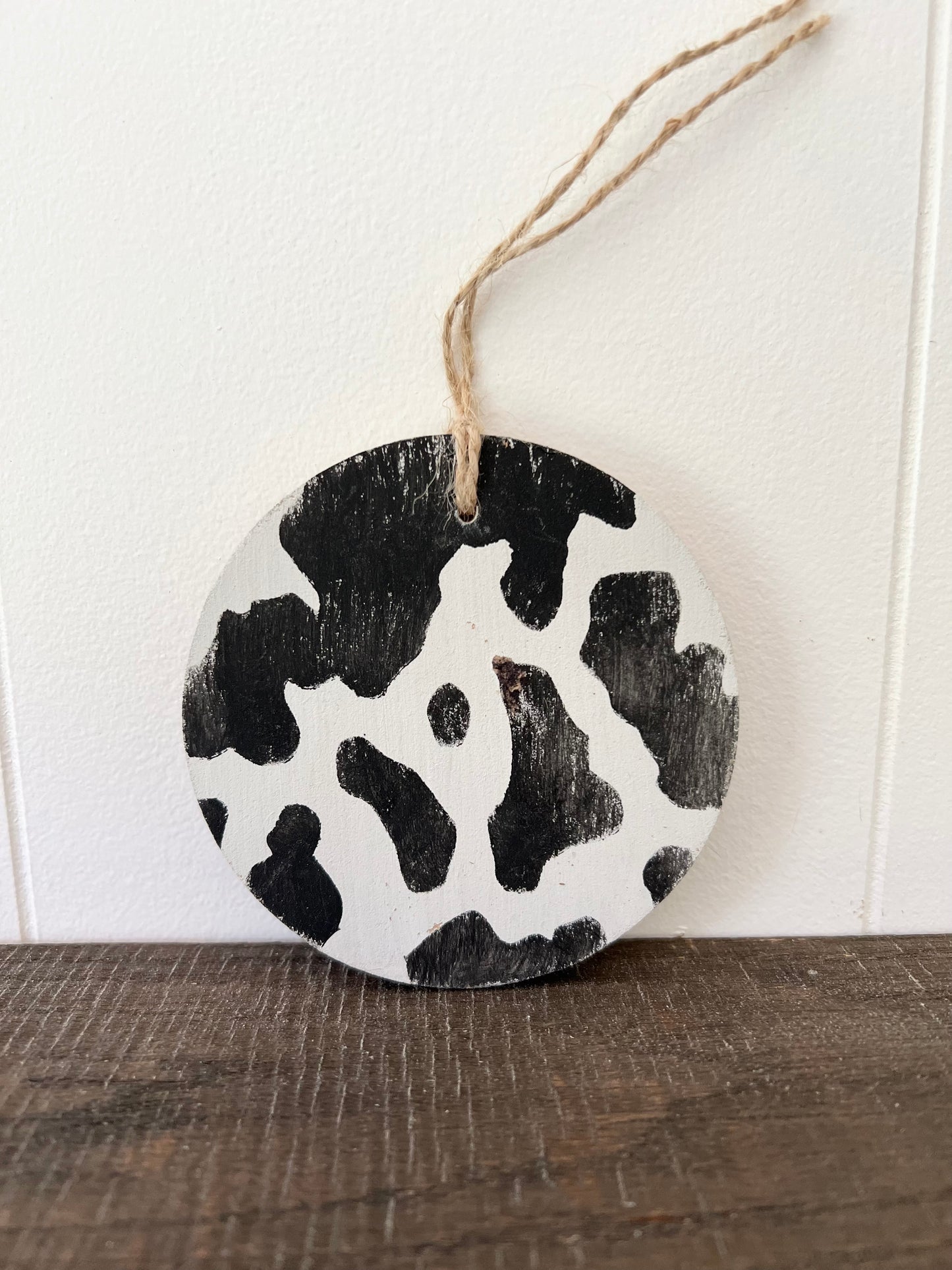 4” Cow Print Ornament Blanks