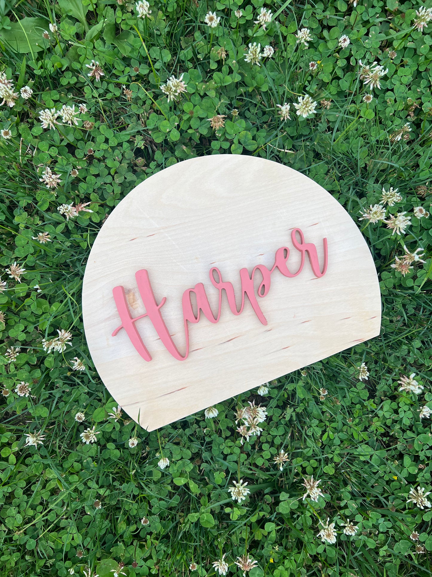 Personalized Half Moon Name Sign