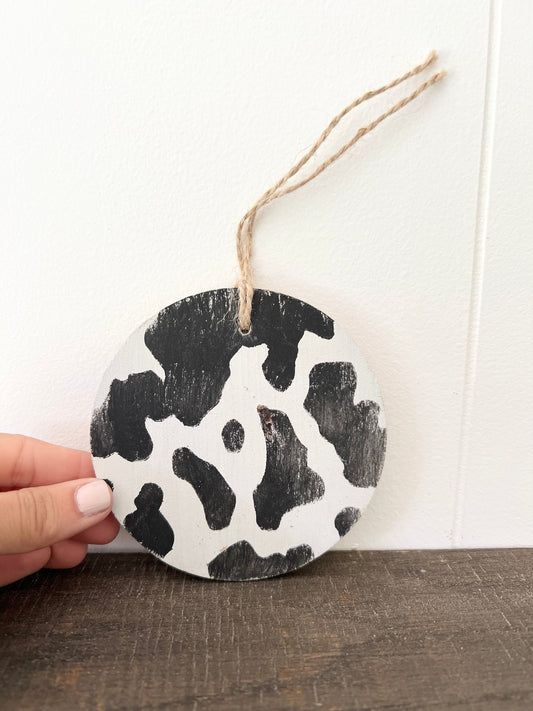 4” Cow Print Ornament Blanks