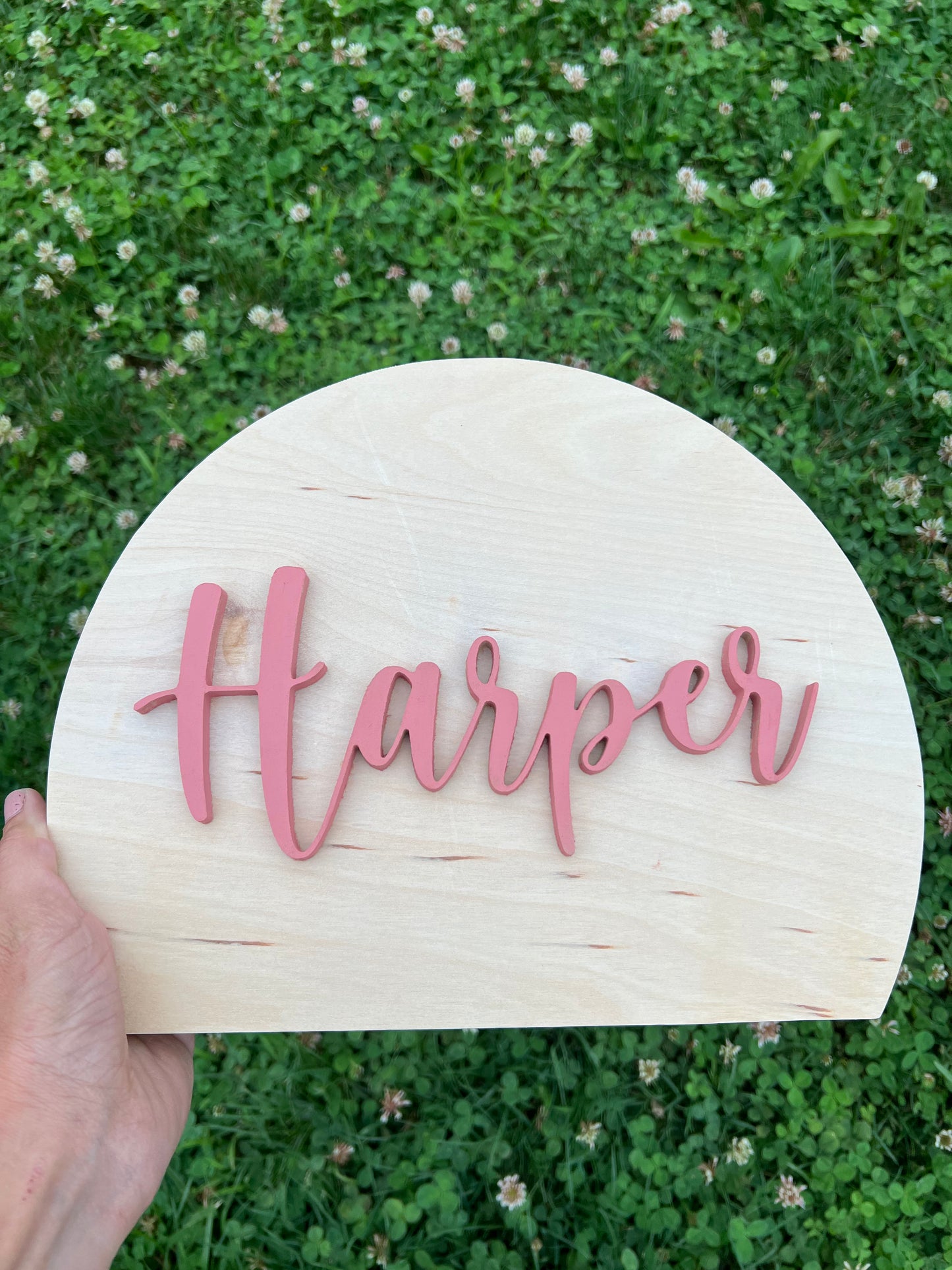 Personalized Half Moon Name Sign