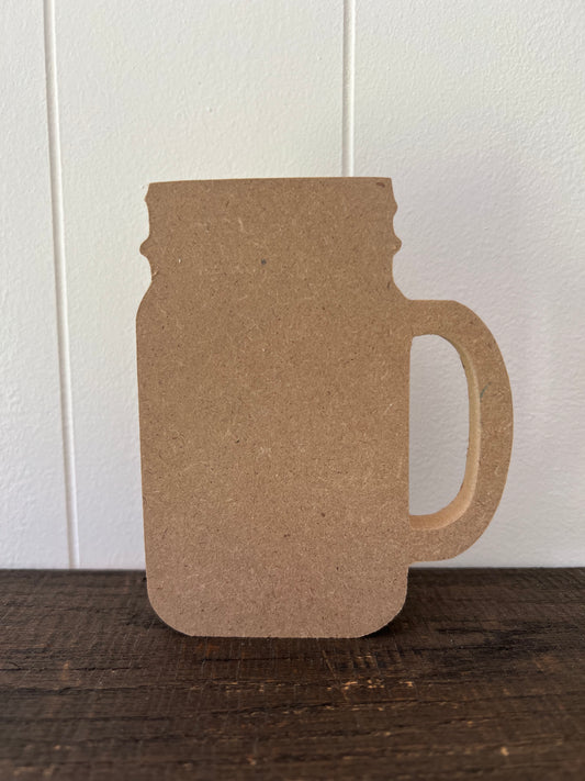 5'' Mason Jar w/ Handle Cut Outs