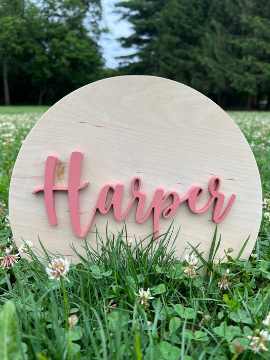 Personalized Half Moon Name Sign