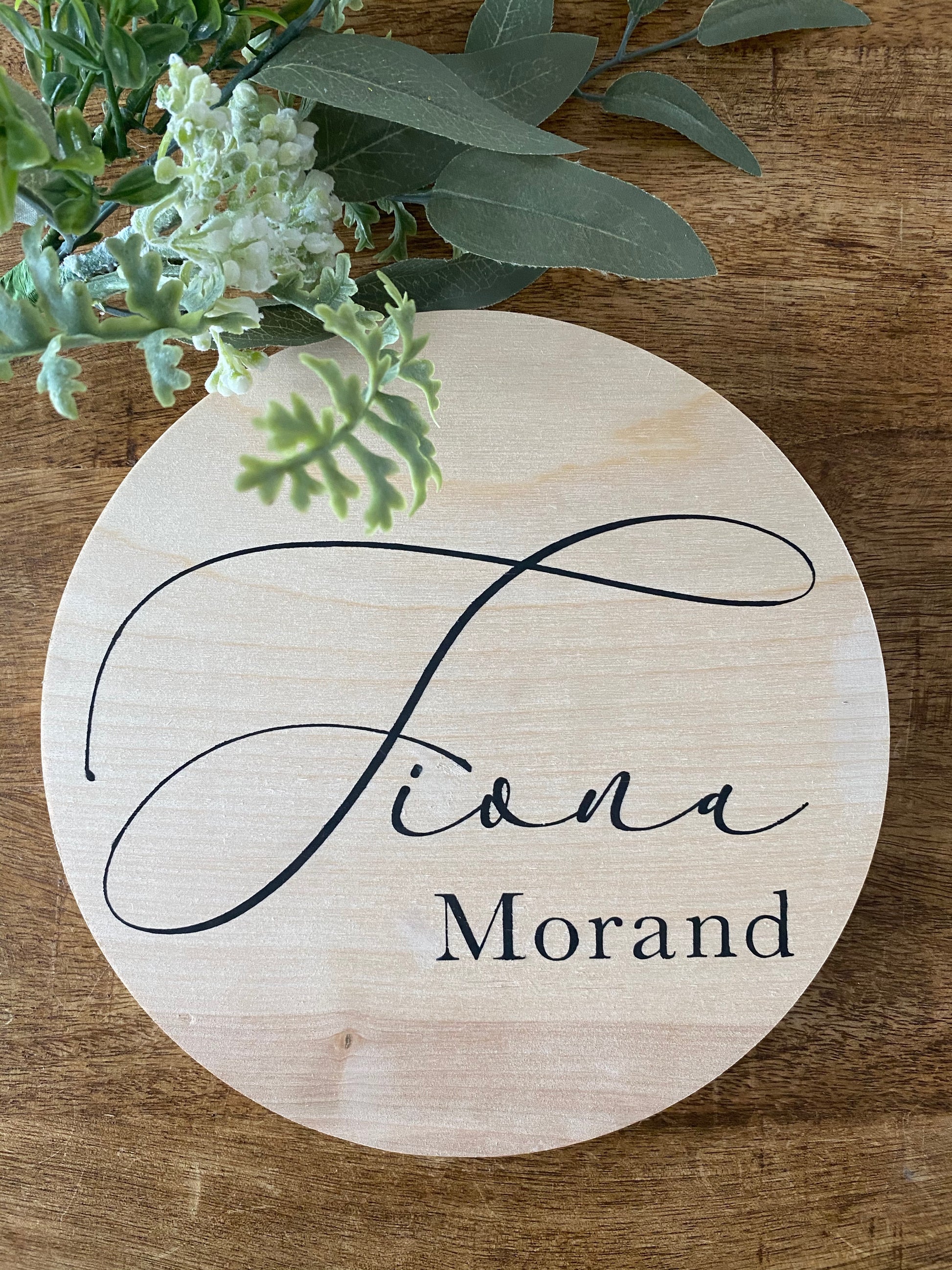 8'' Calligraphy Name Sign – LF Rustics, LLC