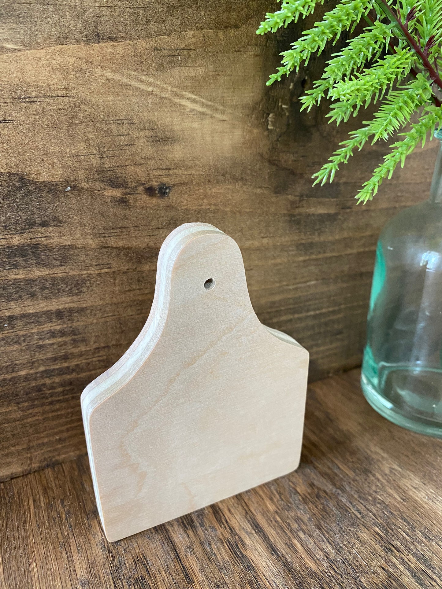 Cow Tag Wood Cut Out