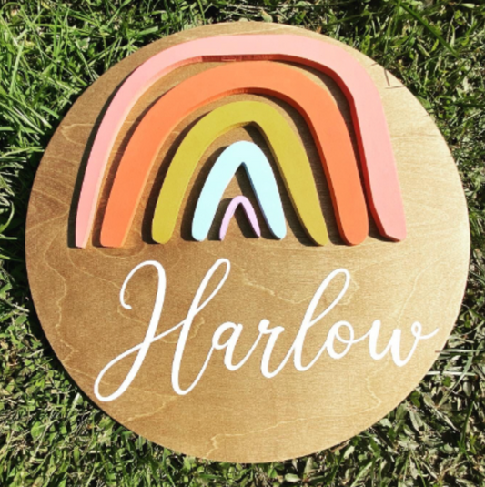 12'' Rainbow Name Sign