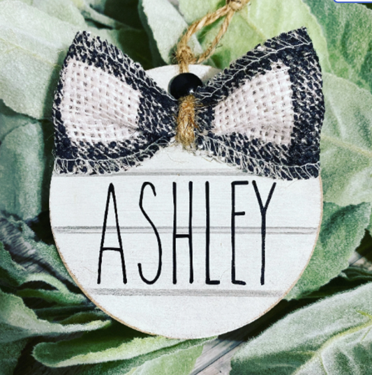 Shiplap Name Ornament