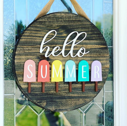 18'' Hello Summer Door Hanger