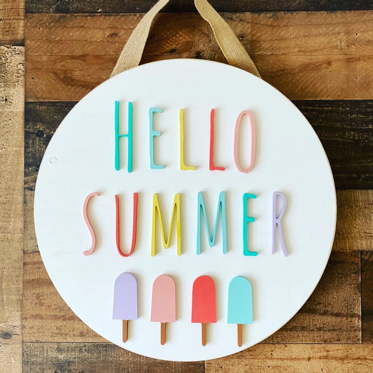 18'' Hello Summer Door Hanger