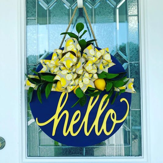 18'' Hello Lemon Door Hanger