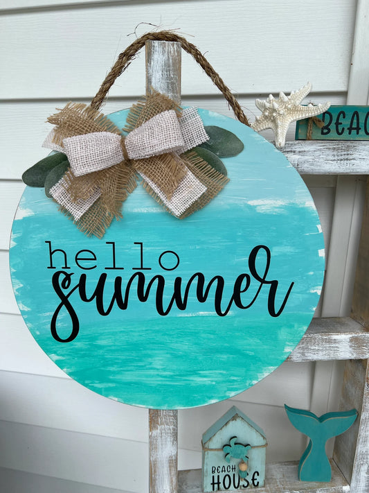 18'' Hello Summer Door Hanger