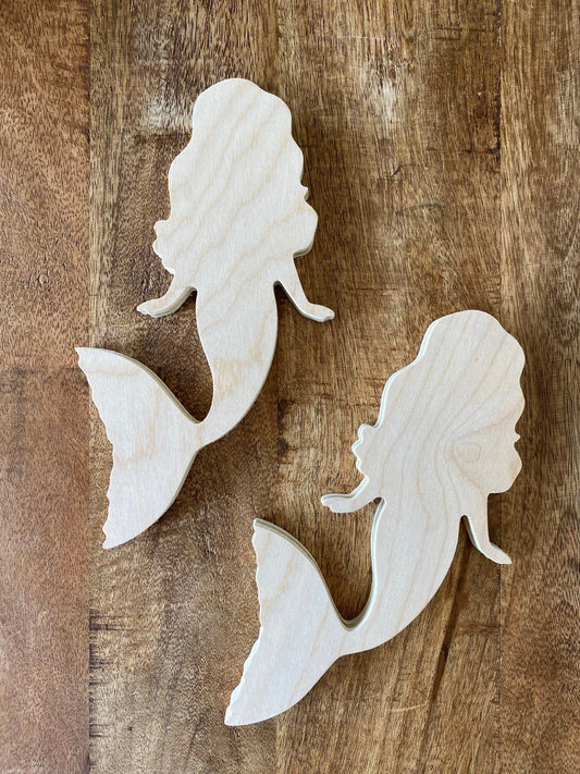 8'' Mermaid Wood Cut Out