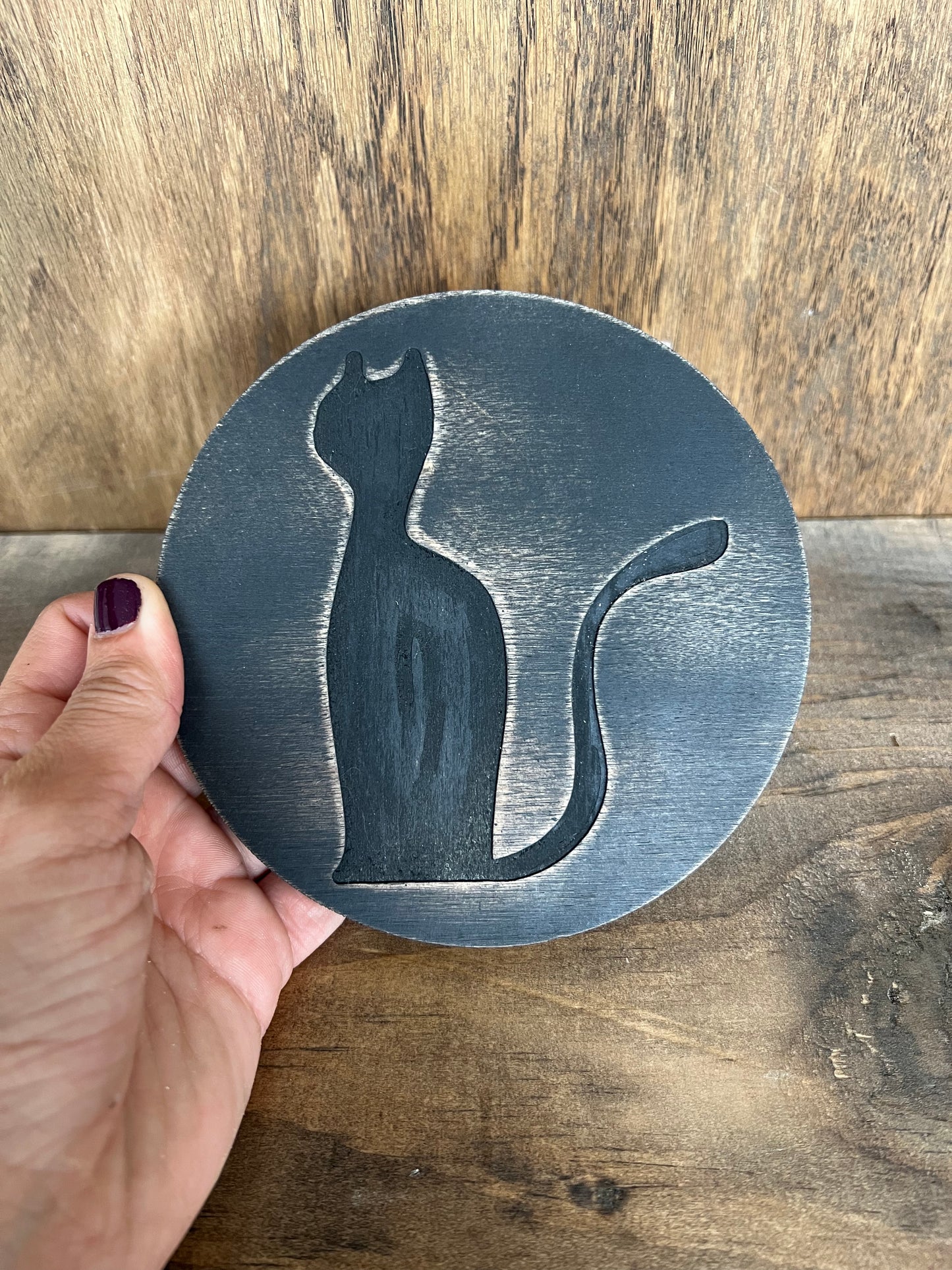 5” Black Cat Sign