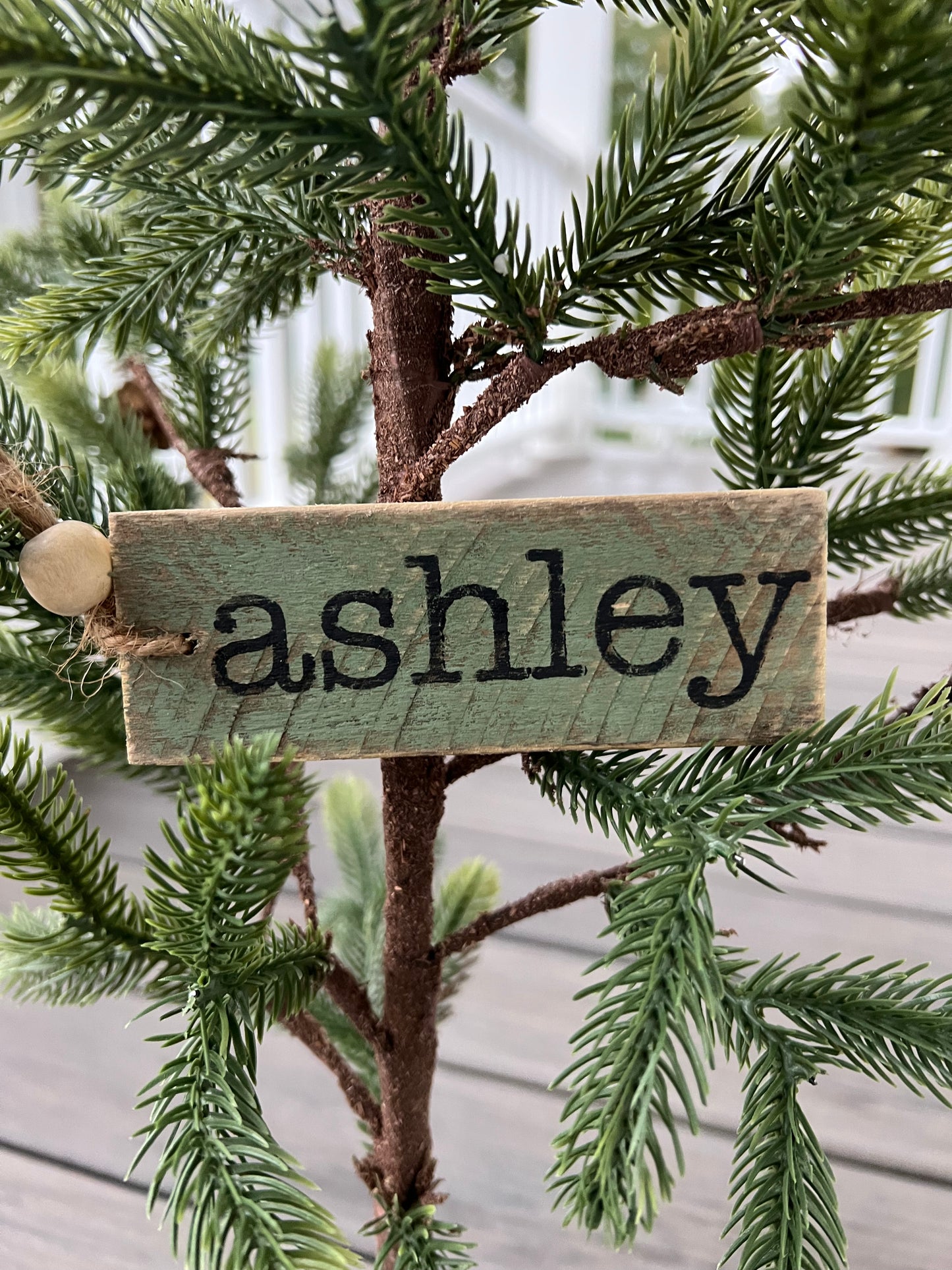 Personalized Rustic Ornaments