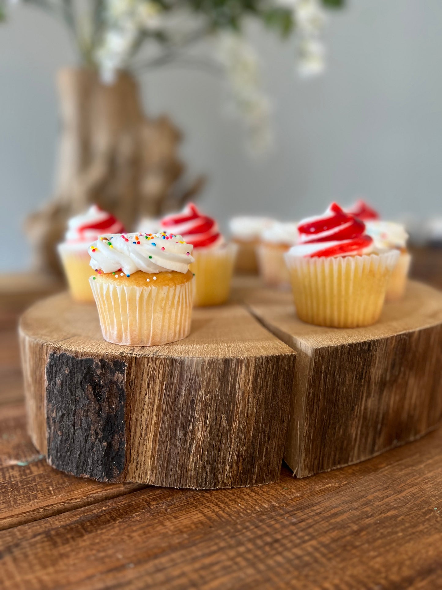 Wood Slice Cupcake/Treat Stand